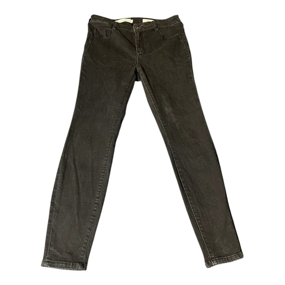 ANTHROPOLOGIE Pilcro High Rise Denim Legging Jeans 28 Stretch Denim Black Skinny